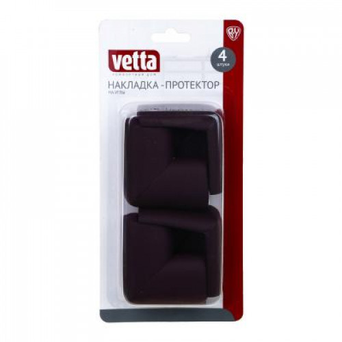 VETTA Накладки - протекторы на углы, 4шт, 6х3 см, каучук, 3 цвета VETTA