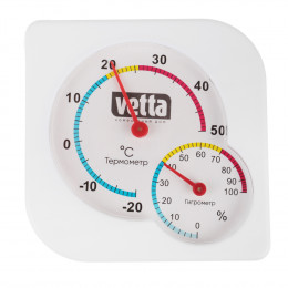 INBLOOM Термометр мини, измерение влажности воздуха, квадратный, 7,5x7,5см, пластик, блистер