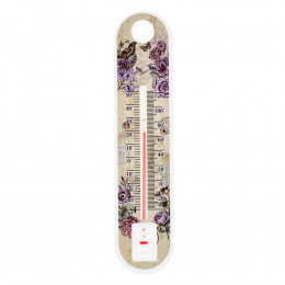 INBLOOM Термометр комнатный, пластик, 19х4см, "Цветы", на блистере