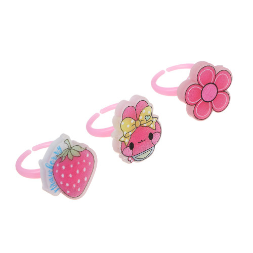 ЮНИLOOK Набор детских колец 3 шт, пластик, р-р универсальный, в ассортименте ЮНИLOOK