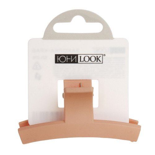 ЮНИLOOK Краб для волос, 6см, металл, пластик, 2 дизайна, ACS-45 ЮНИLOOK