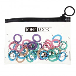 ЮНИLOOK Резинки для волос 30шт, d2см, полиэстер, 5 цветов, ACS-89