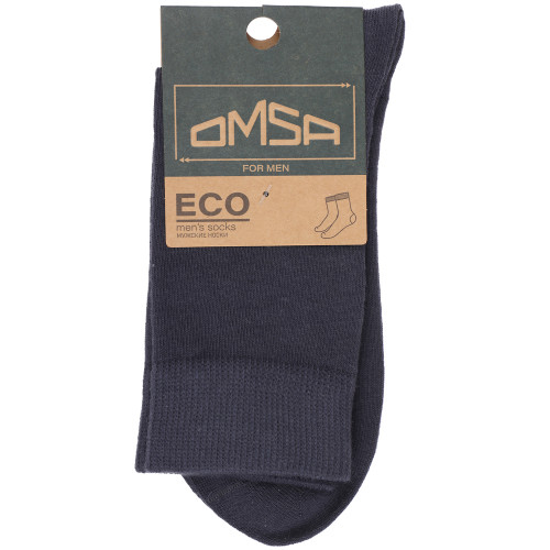 OMSA ECO 403 Носки мужские высокие, р.42-44, 80% хлопок, 15% полиамид, 5% эластан, темно-серый Omsa
