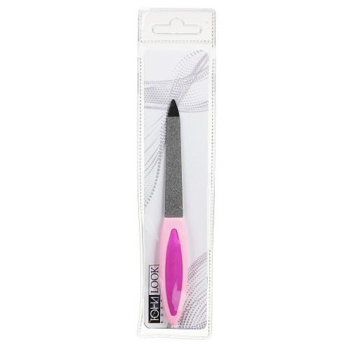 ЮНИLOOK Пилка для ногтей алмазная 2-х сторонняя, 180/180 грит, сталь, пластик, резина, 13см, 3 цвета ЮНИLOOK