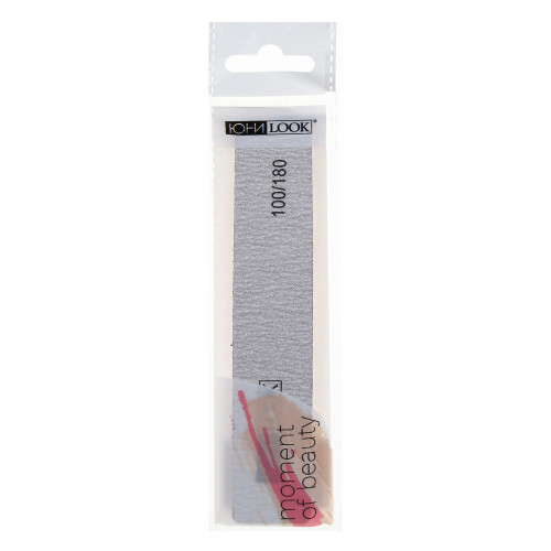 ЮНИLOOK Пилка шлифовальная 2-х сторонняя, 100/180 и 180/240 грит, ЭВА, пластик, 17,8 см, 2 формы ЮНИLOOK