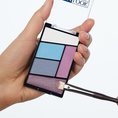 ЮНИLOOK Кисть для нанесения и растушевки сухих и кремовых текстур, иск.ворс, дерево, металл, 15,4см ЮНИLOOK