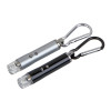 ЕРМАК Фонарик-брелок на карабине 1 LED + УФ + лазер, 3xLR44, алюминий, 6,6х1,2 см ЕРМАК