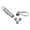 ЕРМАК Фонарик-брелок на карабине 1 LED + УФ + лазер, 3xLR44, алюминий, 6,6х1,2 см ЕРМАК