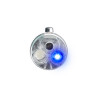 ЕРМАК Фонарик-брелок на карабине 1 LED + УФ + лазер, 3xLR44, алюминий, 6,6х1,2 см ЕРМАК
