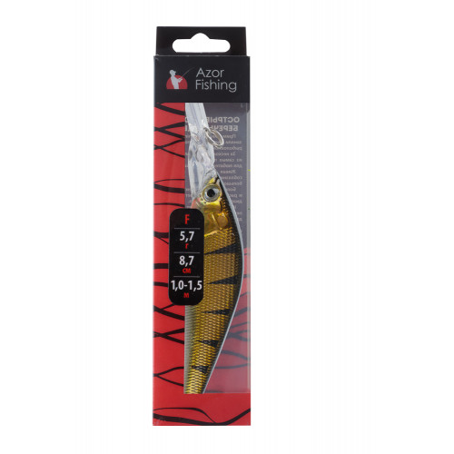 AZOR FISHING Воблер "Минноу Классик", F, 5,7гр, 87мм, 1,0-1,5 м, 5 цветов AZOR FISHING