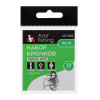 AZOR FISHING Набор крючков 10шт, карась, карп, №6,8,10,12, высокоуглеродистая сталь, черный никель AZOR FISHING