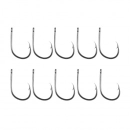 AZOR FISHING Набор крючков 10шт, сазан, усиленный, № 2,4,6,8,10, высокоугл. сталь, черный никель