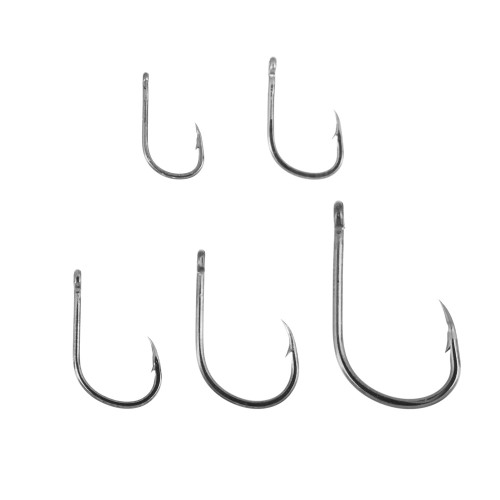 AZOR FISHING Набор крючков 10шт, сазан, усиленный, № 2,4,6,8,10, высокоугл. сталь, черный никель AZOR FISHING