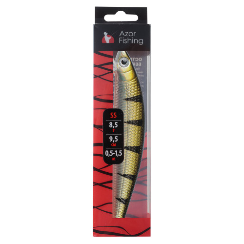 AZOR FISHING Воблер "Фэт Минноу", SS, 8,5 гр, 95мм, 0,5-1,5м, 5 цветов AZOR FISHING