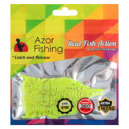 AZOR FISHING Приманка силиконовая "Личинка стрекозы", 8см, 5шт, 5 цветов