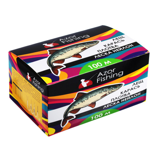 AZOR FISHING Леска "Лещ, Карась, Плотва", нейлон, 100м, 0,16мм, 3,9кг, зеленая AZOR FISHING