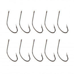 AZOR FISHING Набор крючков 10шт, уклейка, №3, 4, 5, 6, высокоуглеродистая сталь, черный никель