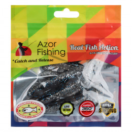 AZOR FISHING Приманка мягкая Виброхвост оффсет 2.8, силикон Премиум, 70 мм, 8 шт. в уп., микс цветов
