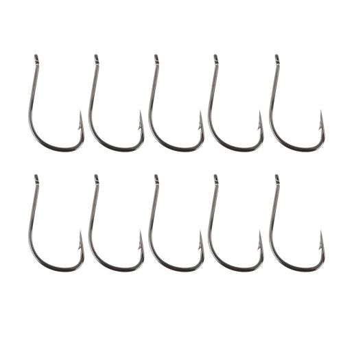 AZOR FISHING Набор крючков 10шт, карась, карп, №6,8,10,12, высокоуглеродистая сталь, черный никель AZOR FISHING