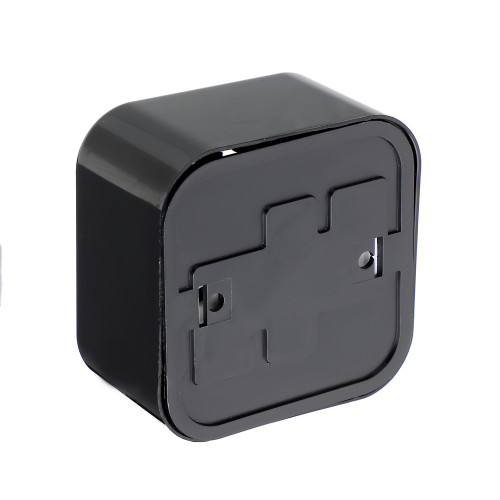 FORZA Розетка с заземляющим контактом RA 16-133-Ч, 250В, 16А, IP20, 65x65x41 мм, чёрная УХЛ4 FORZA
