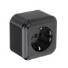 FORZA Розетка с заземляющим контактом RA 16-133-Ч, 250В, 16А, IP20, 65x65x41 мм, чёрная УХЛ4 FORZA