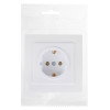 FORZA Розетка скрытой установки с зазем. контактом RS 16-133-Б, 250В, 16А, IP20, 85x85x46 мм, белая FORZA