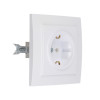 FORZA Розетка скрытой установки с зазем. контактом RS 16-133-Б, 250В, 16А, IP20, 85x85x46 мм, белая FORZA
