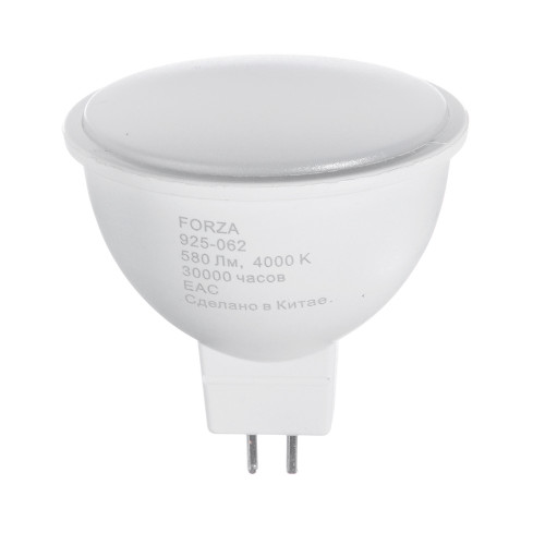FORZA Лампа светодиодная MR16 GU5.3 8 Вт, 580 Лм, 4000 К, 175-265 В, Ra>80, IRF <5% FORZA