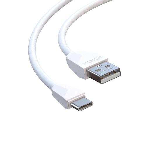 FORZA Кабель для зарядки Комфорт Type-C, 1м, 1А, PVC, прорезиненный, 5 цветов, пакет FORZA