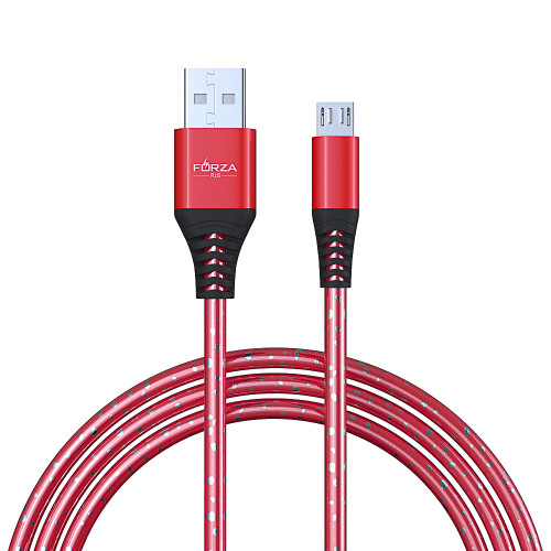 FORZA Кабель для зарядки Звёздное небо Micro USB, 1м, 2А, 4 цвета, пакет FORZA