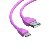 FORZA Кабель для зарядки Комфорт Type-C, 1м, 1А, PVC, прорезиненный, 5 цветов, пакет FORZA