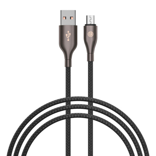 ВСЁГАЗИН Кабель для зарядки Керамика Micro USB, 1м, 3А, Быстрая зарядка QC3.0, тканевая оплётка ВСЁГАЗИН