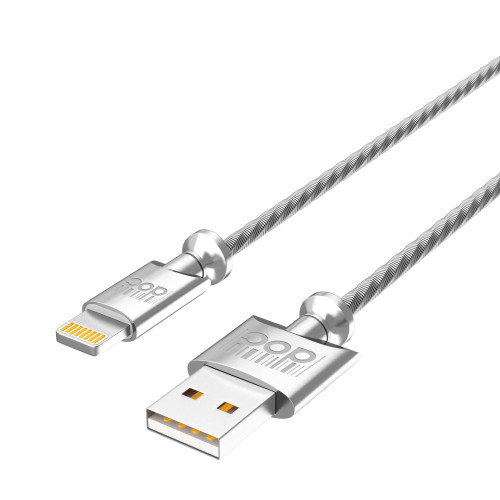 PRILUCHNIY Кабель для зарядки Metall iP, 1м, 2,4A, металл BY