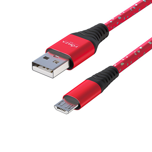 FORZA Кабель для зарядки Звёздное небо Micro USB, 1м, 2А, 4 цвета, пакет FORZA