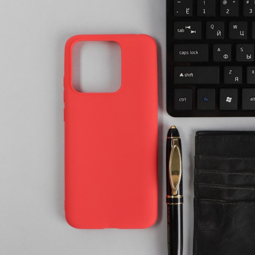 Чехол PERO, для телефона Xiaomi Redmi 10A, силиконовый, красный PERO