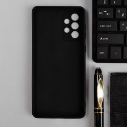 Чехол для Samsung Galaxy A73, силиконовый, матовый, черный