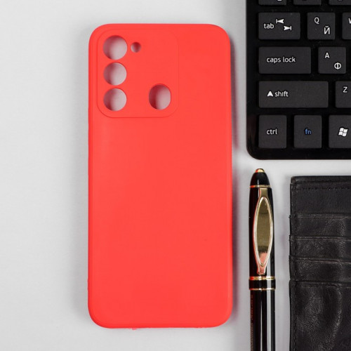 Чехол Red Line Ultimate, для телефона Tecno Spark GO 2022, силиконовый, красный Red Line