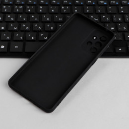 Чехол для Samsung Galaxy A73, силиконовый, матовый, черный