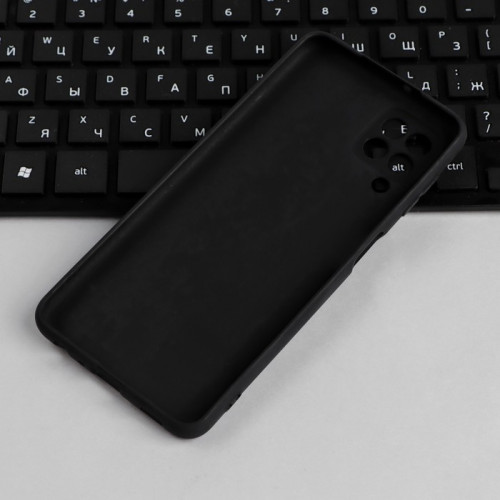 Чехол для Samsung Galaxy A22, силиконовый, матовый, черный No Name