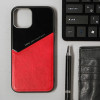 Чехол LuazON для iPhone 12/12 Pro, поддержка MagSafe, вставка из стекла и кожи, красный Luazon Home