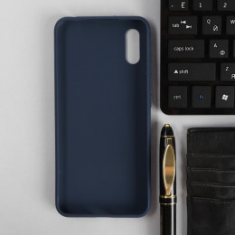 Чехол PERO, для телефона Xiaomi Redmi 9A, силиконовый, синий