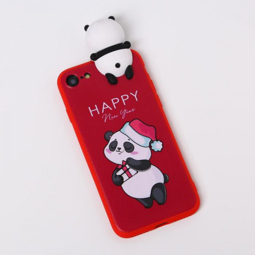 Чехол для телефона iPhone 7,8 «Радостный панда», с персонажем, 6,8 х 14,0 см (производитель не указан)