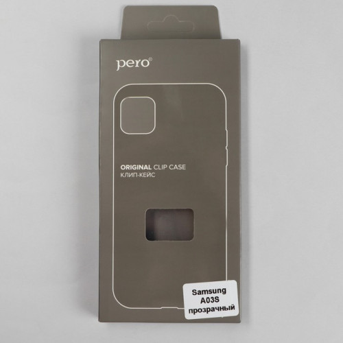 Чехол PERO, для телефона Samsung A03S, силиконовый, прозрачный PERO