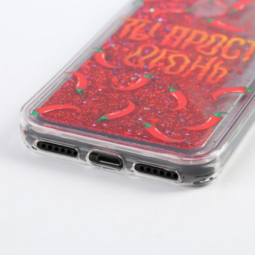 Чехол для телефона iPhone 7,8 с блёстками внутри Pepper , 6.8 × 14 см Like me