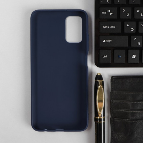 Чехол PERO, для телефона Samsung A03S, силиконовый, синий PERO