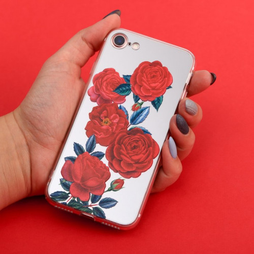 Чехол для телефона iPhone 7 с зеркальным эффектом «Розы», 6.5 × 14 см Like me