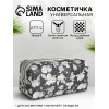 Косметичка на молнии, с рисунком, маленькая, с рисунком, чёрная (производитель не указан)