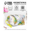 Косметичка на молнии, с ручкой, маленькая, с рисунком, зелёная (производитель не указан)