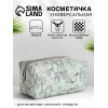 Косметичка на молнии, с рисунком, маленькая, с рисунком, зелёная (производитель не указан)