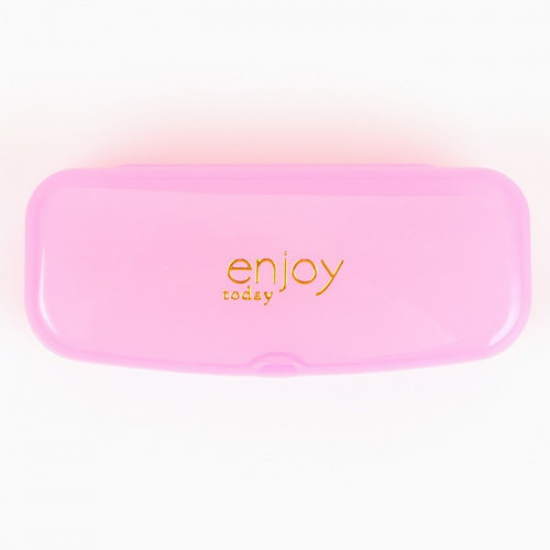 Футляр для очков Enjoy, розовый, 15,5 х 5,2 х 3,5 см (производитель не указан)
